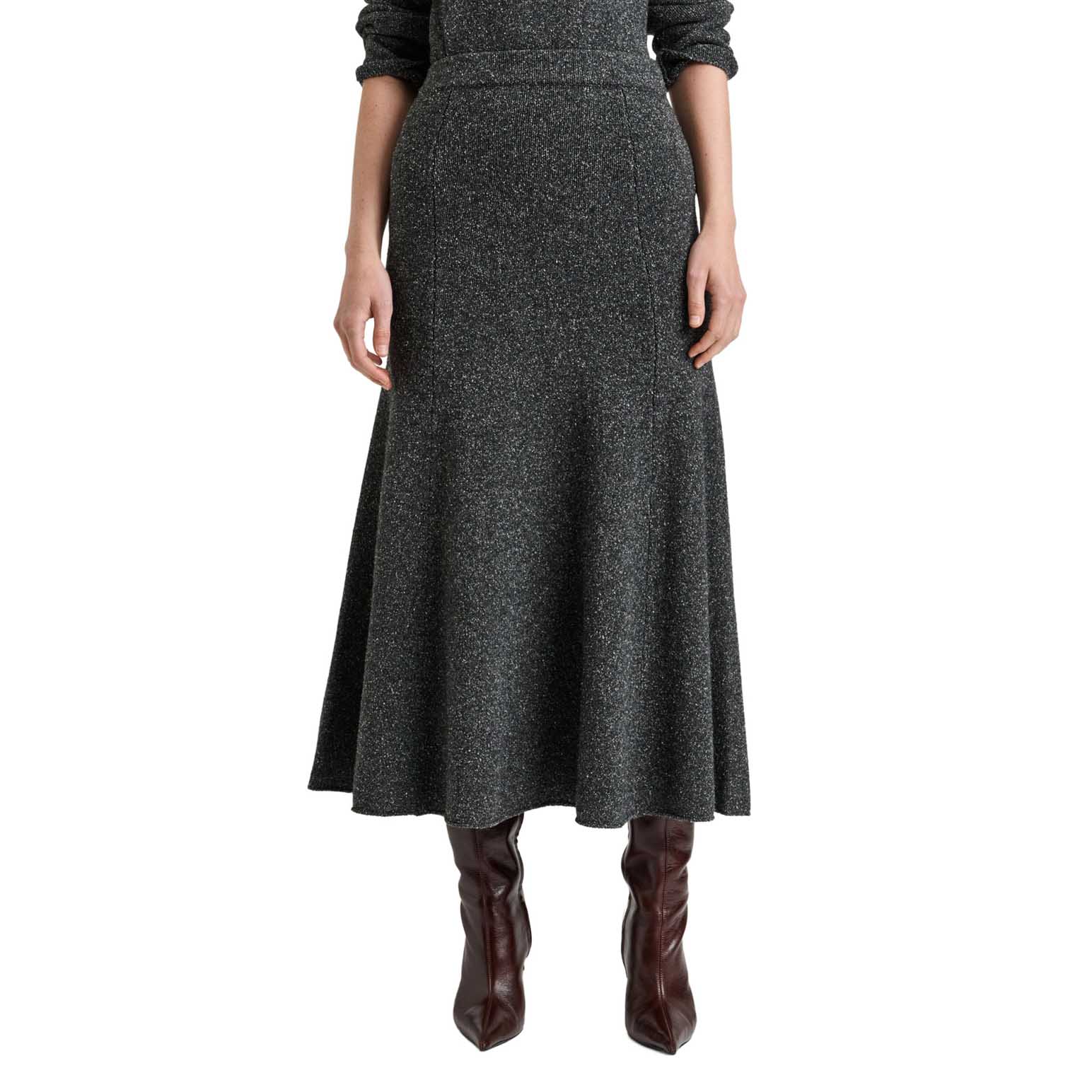 Veronika Maine Boucle Knit Skirt